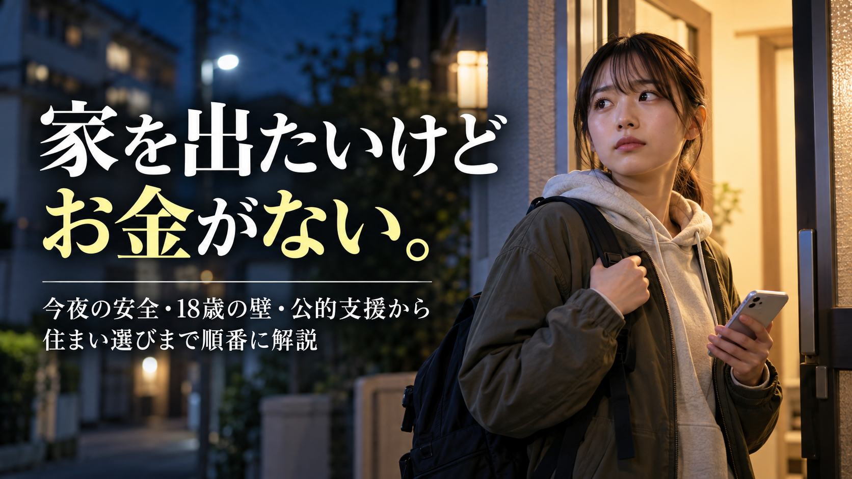 家を出たい お金がない